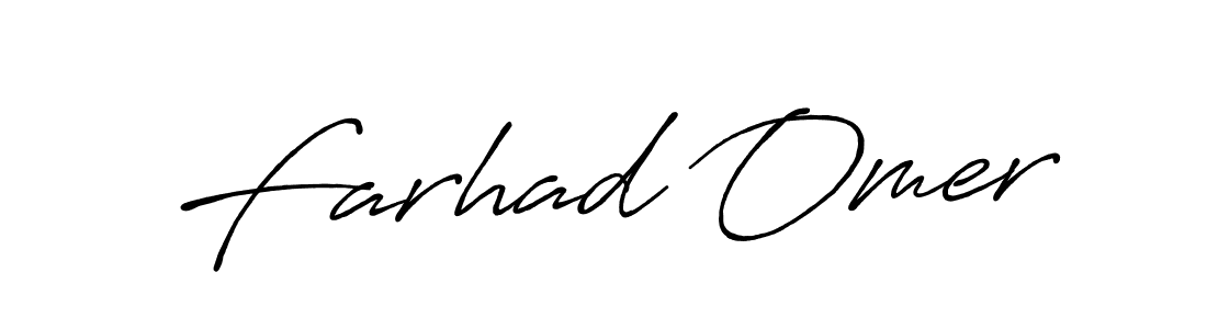 Use a signature maker to create a handwritten signature online. With this signature software, you can design (Antro_Vectra_Bolder) your own signature for name Farhad Omer. Farhad Omer signature style 7 images and pictures png