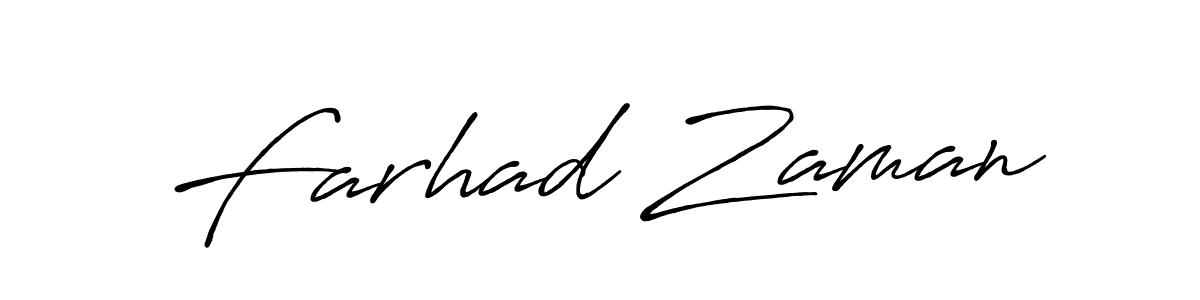 Farhad Zaman stylish signature style. Best Handwritten Sign (Antro_Vectra_Bolder) for my name. Handwritten Signature Collection Ideas for my name Farhad Zaman. Farhad Zaman signature style 7 images and pictures png