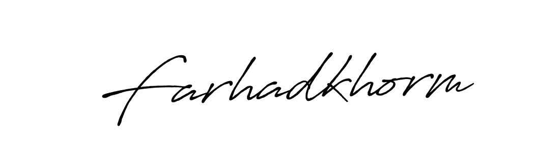 How to make Farhadkhorm name signature. Use Antro_Vectra_Bolder style for creating short signs online. This is the latest handwritten sign. Farhadkhorm signature style 7 images and pictures png