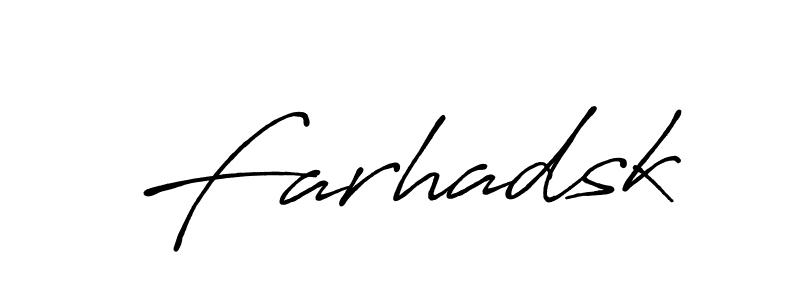 if you are searching for the best signature style for your name Farhadsk. so please give up your signature search. here we have designed multiple signature styles  using Antro_Vectra_Bolder. Farhadsk signature style 7 images and pictures png