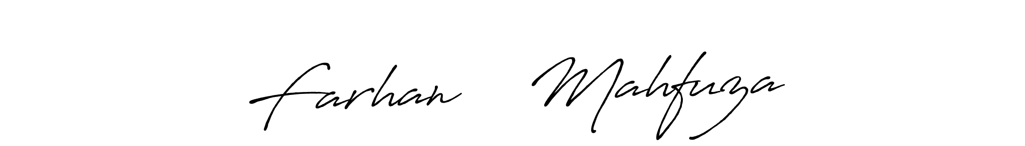 Use a signature maker to create a handwritten signature online. With this signature software, you can design (Antro_Vectra_Bolder) your own signature for name Farhan ♥️ Mahfuza. Farhan ♥️ Mahfuza signature style 7 images and pictures png