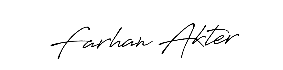 How to make Farhan Akter name signature. Use Antro_Vectra_Bolder style for creating short signs online. This is the latest handwritten sign. Farhan Akter signature style 7 images and pictures png