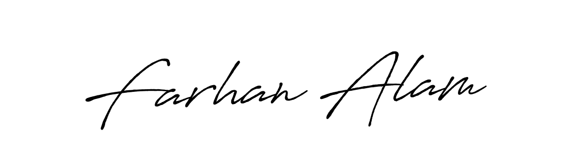 Farhan Alam stylish signature style. Best Handwritten Sign (Antro_Vectra_Bolder) for my name. Handwritten Signature Collection Ideas for my name Farhan Alam. Farhan Alam signature style 7 images and pictures png