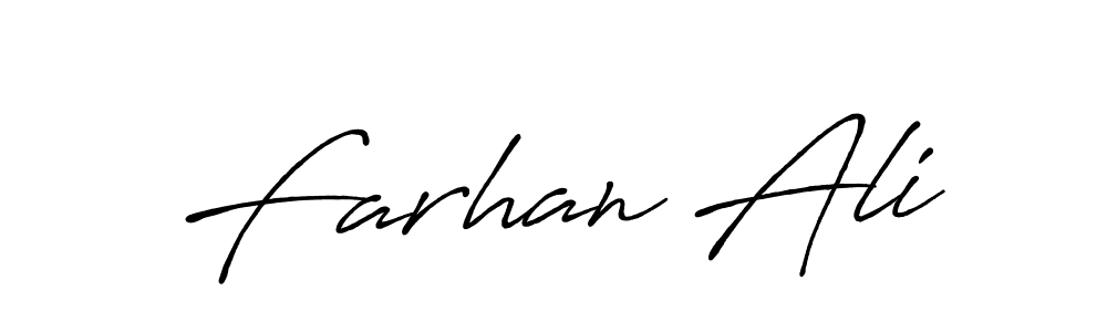 Farhan Ali stylish signature style. Best Handwritten Sign (Antro_Vectra_Bolder) for my name. Handwritten Signature Collection Ideas for my name Farhan Ali. Farhan Ali signature style 7 images and pictures png