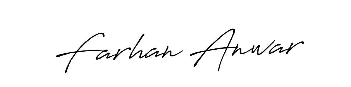 Farhan Anwar stylish signature style. Best Handwritten Sign (Antro_Vectra_Bolder) for my name. Handwritten Signature Collection Ideas for my name Farhan Anwar. Farhan Anwar signature style 7 images and pictures png
