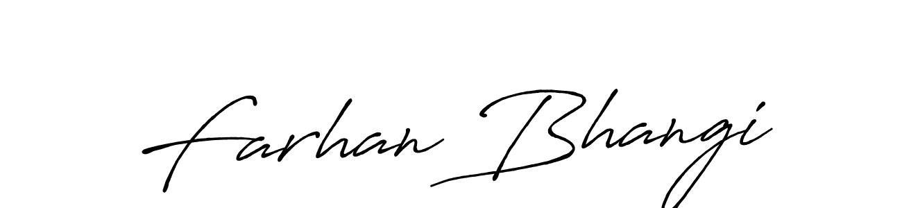 Farhan Bhangi stylish signature style. Best Handwritten Sign (Antro_Vectra_Bolder) for my name. Handwritten Signature Collection Ideas for my name Farhan Bhangi. Farhan Bhangi signature style 7 images and pictures png
