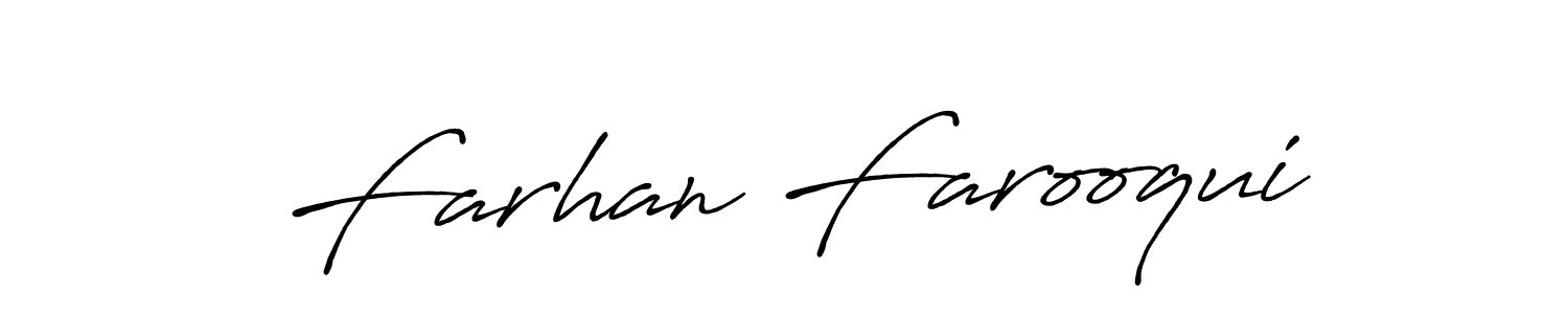 Design your own signature with our free online signature maker. With this signature software, you can create a handwritten (Antro_Vectra_Bolder) signature for name Farhan Farooqui. Farhan Farooqui signature style 7 images and pictures png