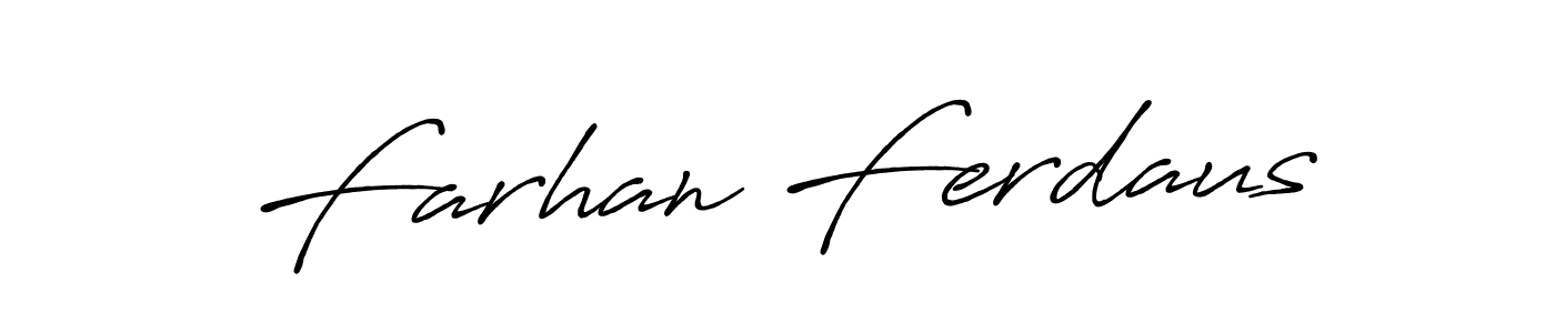 Farhan Ferdaus stylish signature style. Best Handwritten Sign (Antro_Vectra_Bolder) for my name. Handwritten Signature Collection Ideas for my name Farhan Ferdaus. Farhan Ferdaus signature style 7 images and pictures png