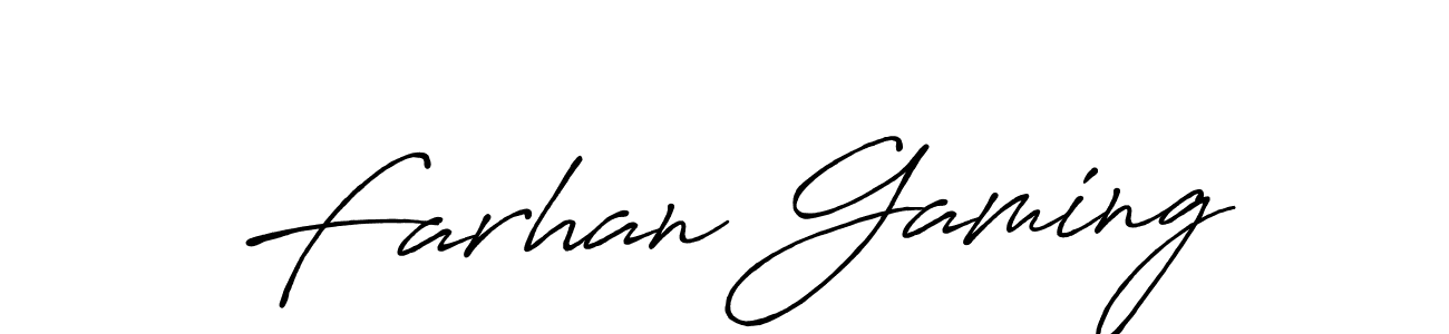Use a signature maker to create a handwritten signature online. With this signature software, you can design (Antro_Vectra_Bolder) your own signature for name Farhan Gaming. Farhan Gaming signature style 7 images and pictures png