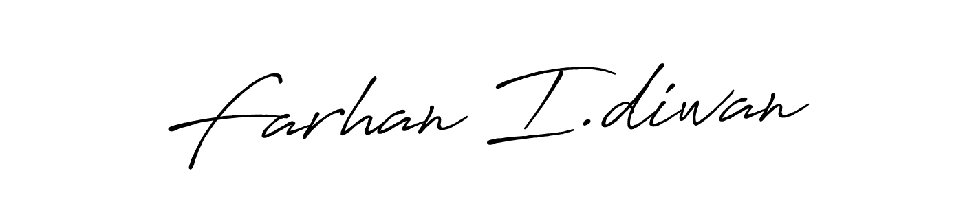 How to make Farhan I.diwan name signature. Use Antro_Vectra_Bolder style for creating short signs online. This is the latest handwritten sign. Farhan I.diwan signature style 7 images and pictures png