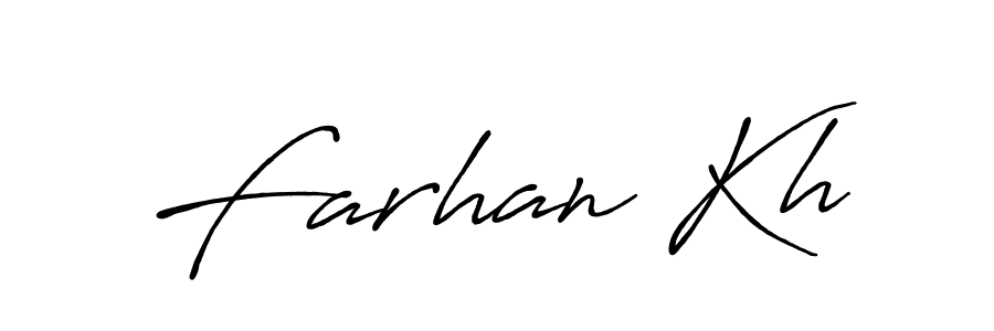 Design your own signature with our free online signature maker. With this signature software, you can create a handwritten (Antro_Vectra_Bolder) signature for name Farhan Kh. Farhan Kh signature style 7 images and pictures png