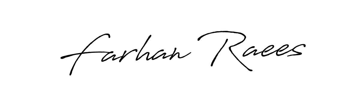 Farhan Raees stylish signature style. Best Handwritten Sign (Antro_Vectra_Bolder) for my name. Handwritten Signature Collection Ideas for my name Farhan Raees. Farhan Raees signature style 7 images and pictures png