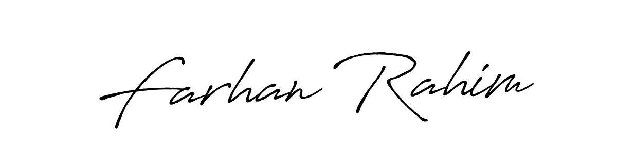 Design your own signature with our free online signature maker. With this signature software, you can create a handwritten (Antro_Vectra_Bolder) signature for name Farhan Rahim. Farhan Rahim signature style 7 images and pictures png