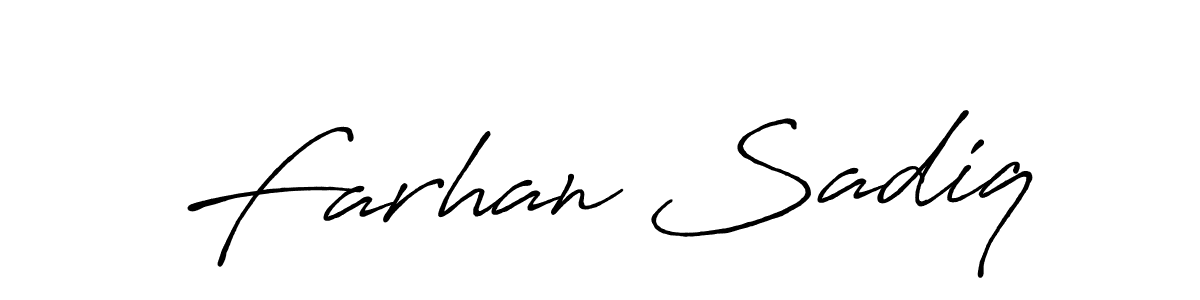 The best way (Antro_Vectra_Bolder) to make a short signature is to pick only two or three words in your name. The name Farhan Sadiq include a total of six letters. For converting this name. Farhan Sadiq signature style 7 images and pictures png