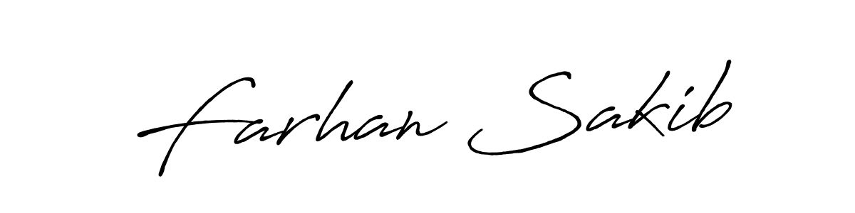 Design your own signature with our free online signature maker. With this signature software, you can create a handwritten (Antro_Vectra_Bolder) signature for name Farhan Sakib. Farhan Sakib signature style 7 images and pictures png