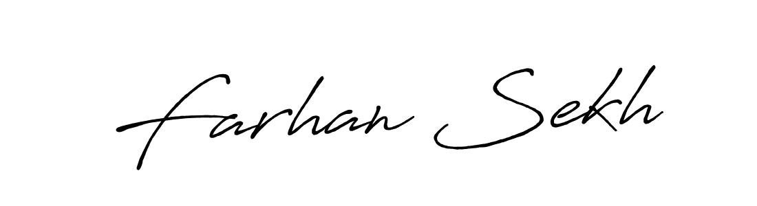 Create a beautiful signature design for name Farhan Sekh. With this signature (Antro_Vectra_Bolder) fonts, you can make a handwritten signature for free. Farhan Sekh signature style 7 images and pictures png