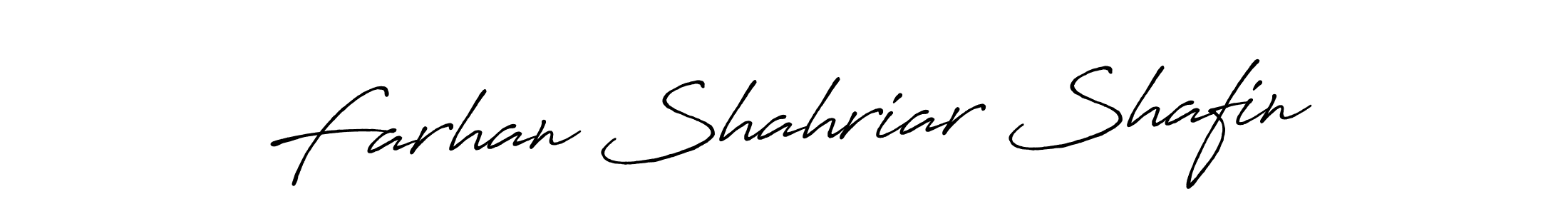 Make a beautiful signature design for name Farhan Shahriar Shafin. With this signature (Antro_Vectra_Bolder) style, you can create a handwritten signature for free. Farhan Shahriar Shafin signature style 7 images and pictures png