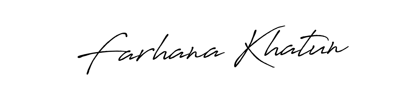 Create a beautiful signature design for name Farhana Khatun. With this signature (Antro_Vectra_Bolder) fonts, you can make a handwritten signature for free. Farhana Khatun signature style 7 images and pictures png