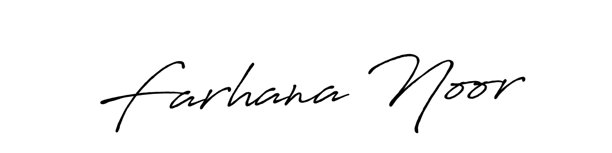 How to make Farhana Noor name signature. Use Antro_Vectra_Bolder style for creating short signs online. This is the latest handwritten sign. Farhana Noor signature style 7 images and pictures png