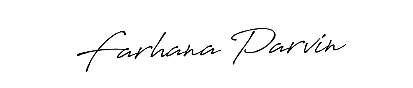 Make a beautiful signature design for name Farhana Parvin. Use this online signature maker to create a handwritten signature for free. Farhana Parvin signature style 7 images and pictures png