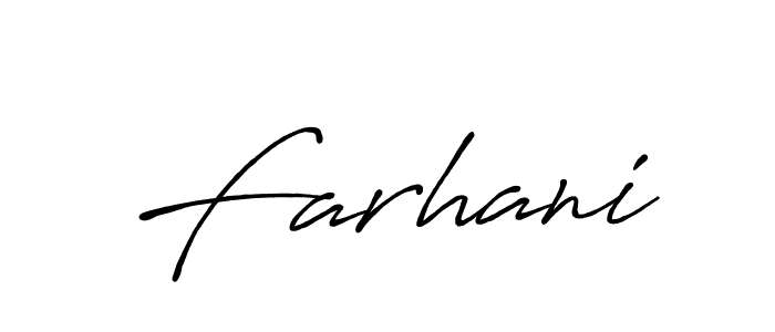 Also You can easily find your signature by using the search form. We will create Farhani name handwritten signature images for you free of cost using Antro_Vectra_Bolder sign style. Farhani signature style 7 images and pictures png