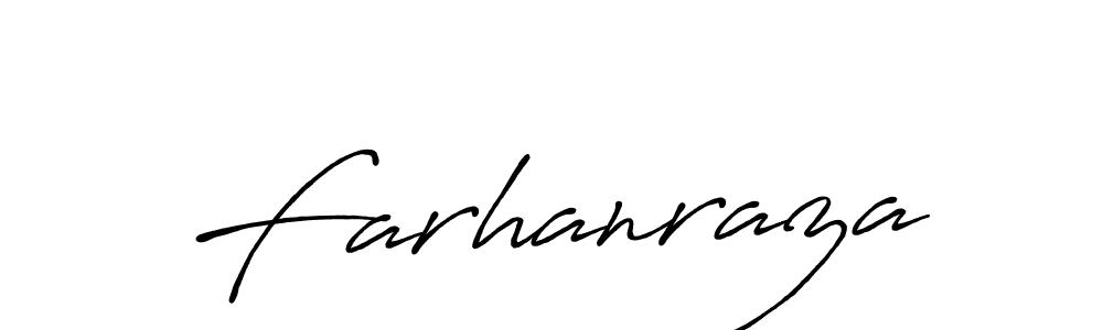 Use a signature maker to create a handwritten signature online. With this signature software, you can design (Antro_Vectra_Bolder) your own signature for name Farhanraza. Farhanraza signature style 7 images and pictures png