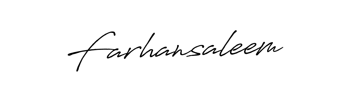 Make a beautiful signature design for name Farhansaleem. With this signature (Antro_Vectra_Bolder) style, you can create a handwritten signature for free. Farhansaleem signature style 7 images and pictures png