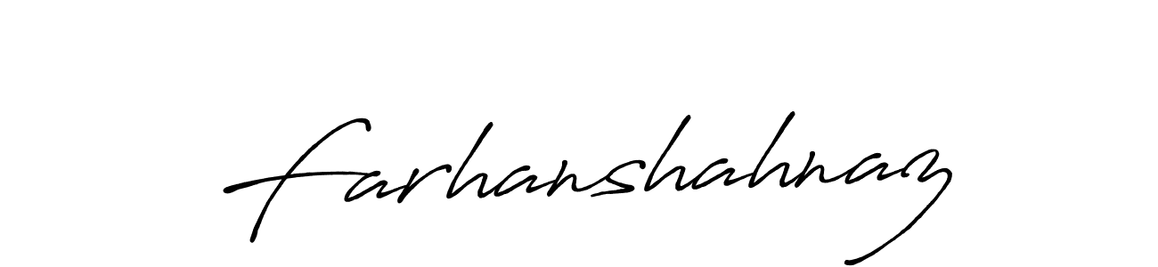 Farhanshahnaz stylish signature style. Best Handwritten Sign (Antro_Vectra_Bolder) for my name. Handwritten Signature Collection Ideas for my name Farhanshahnaz. Farhanshahnaz signature style 7 images and pictures png