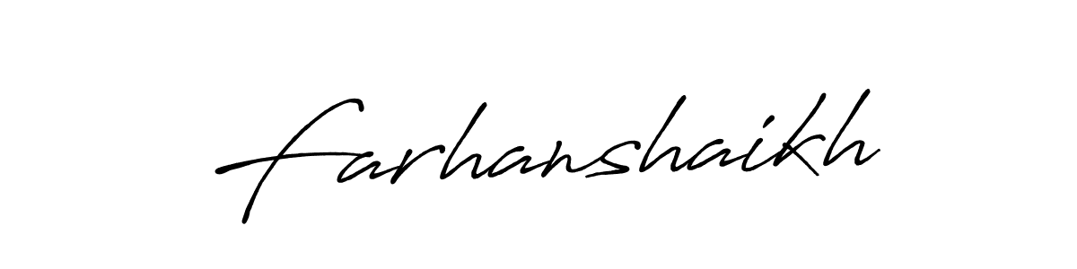 How to make Farhanshaikh name signature. Use Antro_Vectra_Bolder style for creating short signs online. This is the latest handwritten sign. Farhanshaikh signature style 7 images and pictures png