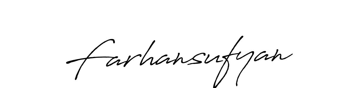 Design your own signature with our free online signature maker. With this signature software, you can create a handwritten (Antro_Vectra_Bolder) signature for name Farhansufyan. Farhansufyan signature style 7 images and pictures png