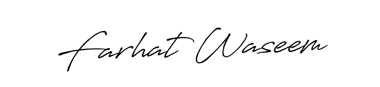 It looks lik you need a new signature style for name Farhat Waseem. Design unique handwritten (Antro_Vectra_Bolder) signature with our free signature maker in just a few clicks. Farhat Waseem signature style 7 images and pictures png