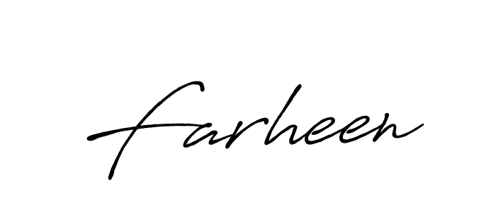 Also You can easily find your signature by using the search form. We will create Farheen name handwritten signature images for you free of cost using Antro_Vectra_Bolder sign style. Farheen signature style 7 images and pictures png