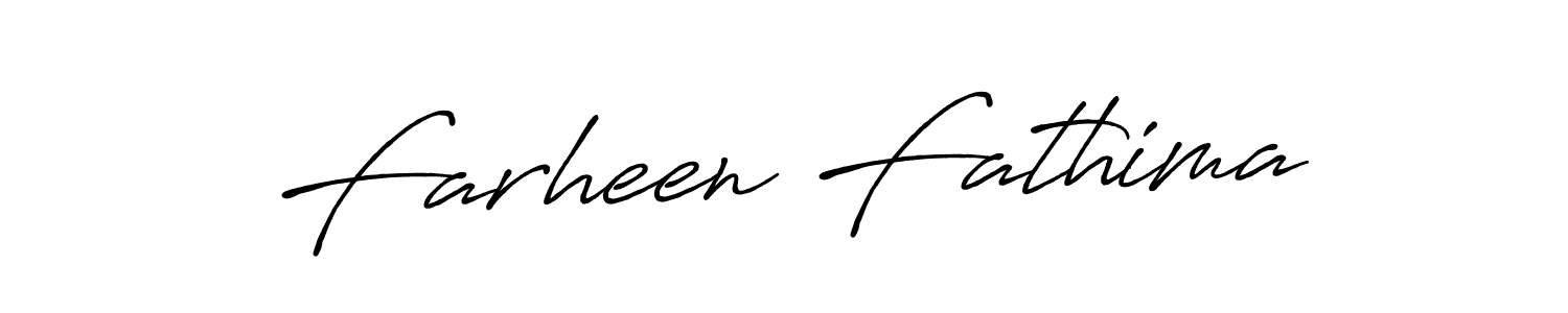 Create a beautiful signature design for name Farheen Fathima. With this signature (Antro_Vectra_Bolder) fonts, you can make a handwritten signature for free. Farheen Fathima signature style 7 images and pictures png