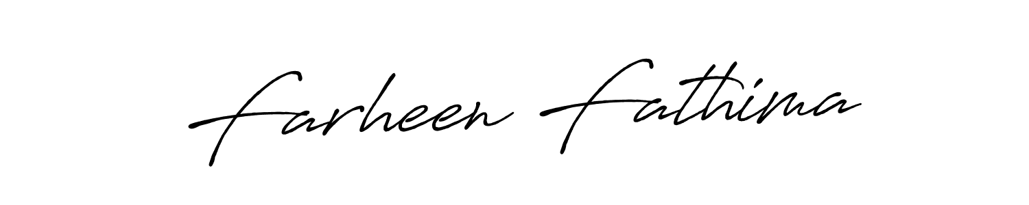 Create a beautiful signature design for name Farheen Fathima. With this signature (Antro_Vectra_Bolder) fonts, you can make a handwritten signature for free. Farheen Fathima signature style 7 images and pictures png