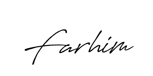 Use a signature maker to create a handwritten signature online. With this signature software, you can design (Antro_Vectra_Bolder) your own signature for name Farhim. Farhim signature style 7 images and pictures png