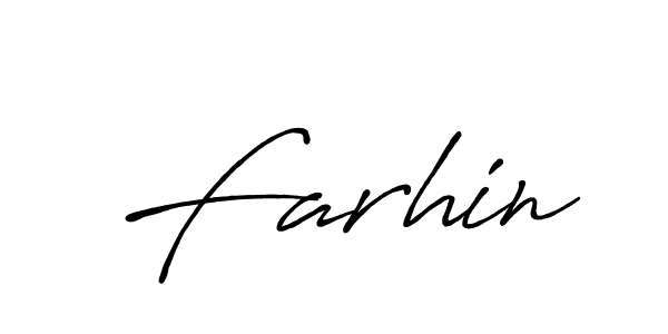 Use a signature maker to create a handwritten signature online. With this signature software, you can design (Antro_Vectra_Bolder) your own signature for name Farhin. Farhin signature style 7 images and pictures png