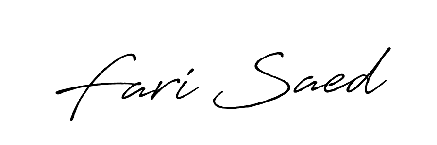 Make a short Fari Saed signature style. Manage your documents anywhere anytime using Antro_Vectra_Bolder. Create and add eSignatures, submit forms, share and send files easily. Fari Saed signature style 7 images and pictures png