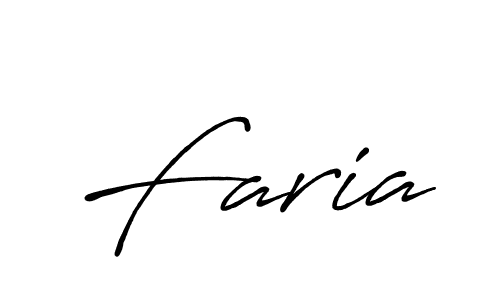 Use a signature maker to create a handwritten signature online. With this signature software, you can design (Antro_Vectra_Bolder) your own signature for name Faria. Faria signature style 7 images and pictures png