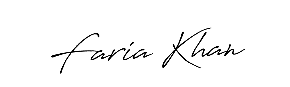 Create a beautiful signature design for name Faria Khan. With this signature (Antro_Vectra_Bolder) fonts, you can make a handwritten signature for free. Faria Khan signature style 7 images and pictures png