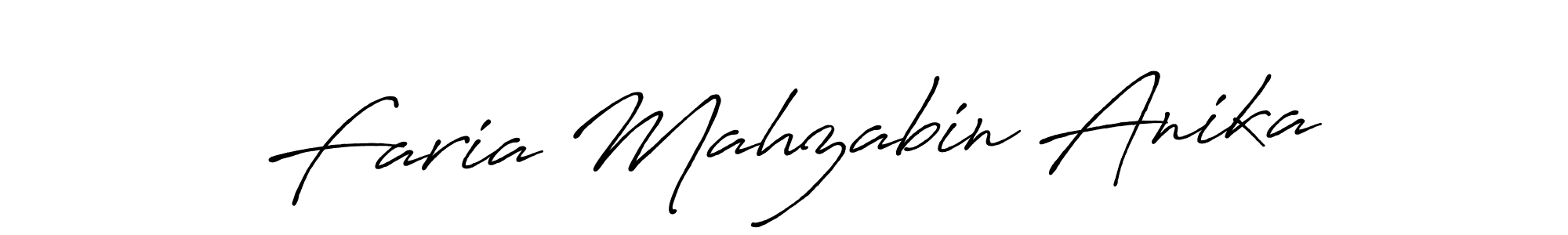 Also we have Faria Mahzabin Anika name is the best signature style. Create professional handwritten signature collection using Antro_Vectra_Bolder autograph style. Faria Mahzabin Anika signature style 7 images and pictures png