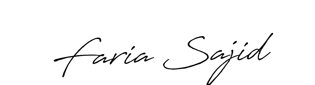 Also we have Faria Sajid name is the best signature style. Create professional handwritten signature collection using Antro_Vectra_Bolder autograph style. Faria Sajid signature style 7 images and pictures png