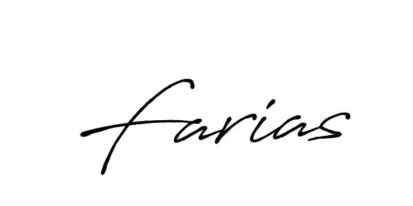 How to make Farias name signature. Use Antro_Vectra_Bolder style for creating short signs online. This is the latest handwritten sign. Farias signature style 7 images and pictures png