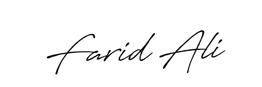 Also You can easily find your signature by using the search form. We will create Farid Ali name handwritten signature images for you free of cost using Antro_Vectra_Bolder sign style. Farid Ali signature style 7 images and pictures png