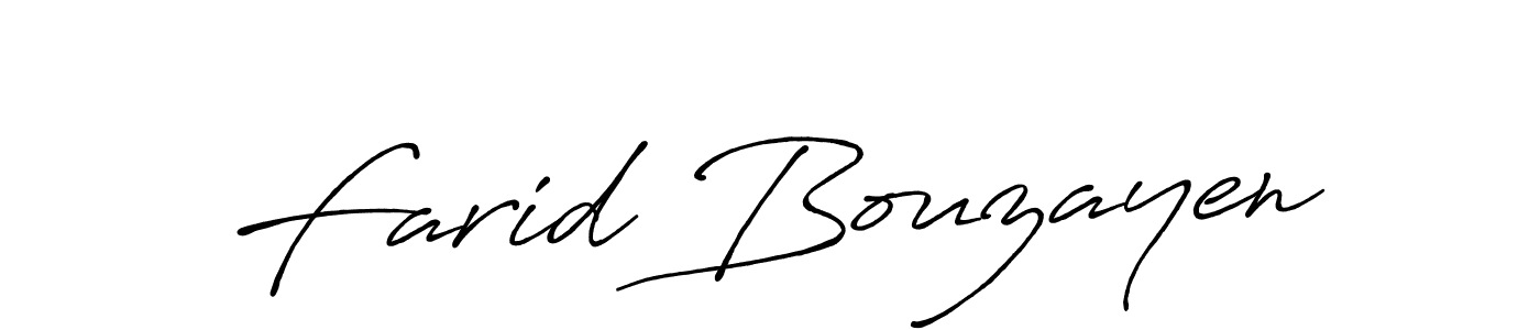 Antro_Vectra_Bolder is a professional signature style that is perfect for those who want to add a touch of class to their signature. It is also a great choice for those who want to make their signature more unique. Get Farid Bouzayen name to fancy signature for free. Farid Bouzayen signature style 7 images and pictures png