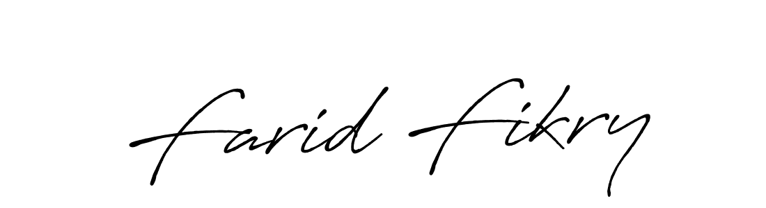 Farid Fikry stylish signature style. Best Handwritten Sign (Antro_Vectra_Bolder) for my name. Handwritten Signature Collection Ideas for my name Farid Fikry. Farid Fikry signature style 7 images and pictures png
