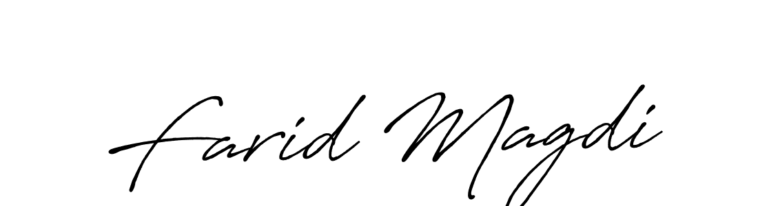 Also You can easily find your signature by using the search form. We will create Farid Magdi name handwritten signature images for you free of cost using Antro_Vectra_Bolder sign style. Farid Magdi signature style 7 images and pictures png
