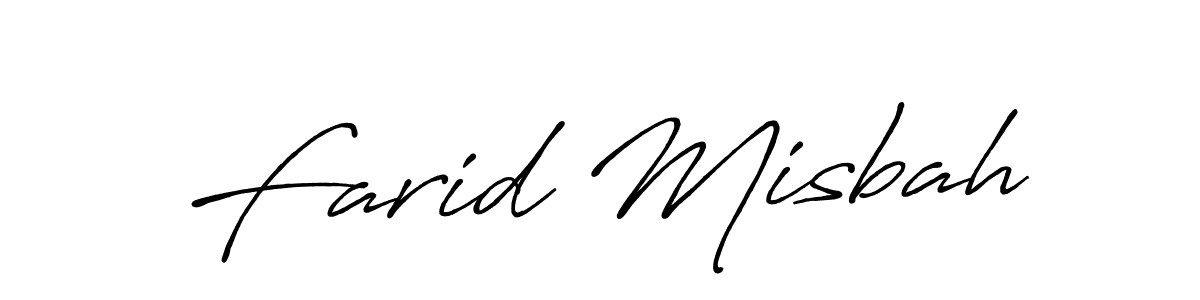 How to make Farid Misbah signature? Antro_Vectra_Bolder is a professional autograph style. Create handwritten signature for Farid Misbah name. Farid Misbah signature style 7 images and pictures png
