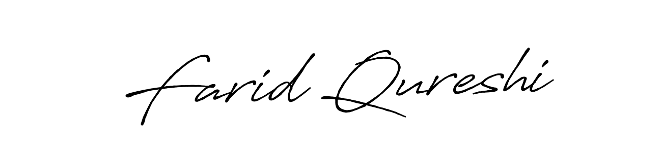How to make Farid Qureshi name signature. Use Antro_Vectra_Bolder style for creating short signs online. This is the latest handwritten sign. Farid Qureshi signature style 7 images and pictures png