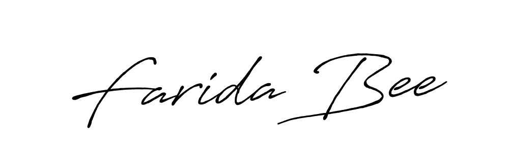 Create a beautiful signature design for name Farida Bee. With this signature (Antro_Vectra_Bolder) fonts, you can make a handwritten signature for free. Farida Bee signature style 7 images and pictures png