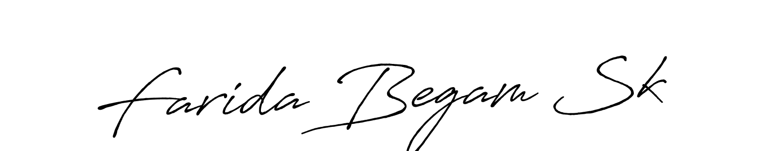 Also we have Farida Begam Sk name is the best signature style. Create professional handwritten signature collection using Antro_Vectra_Bolder autograph style. Farida Begam Sk signature style 7 images and pictures png